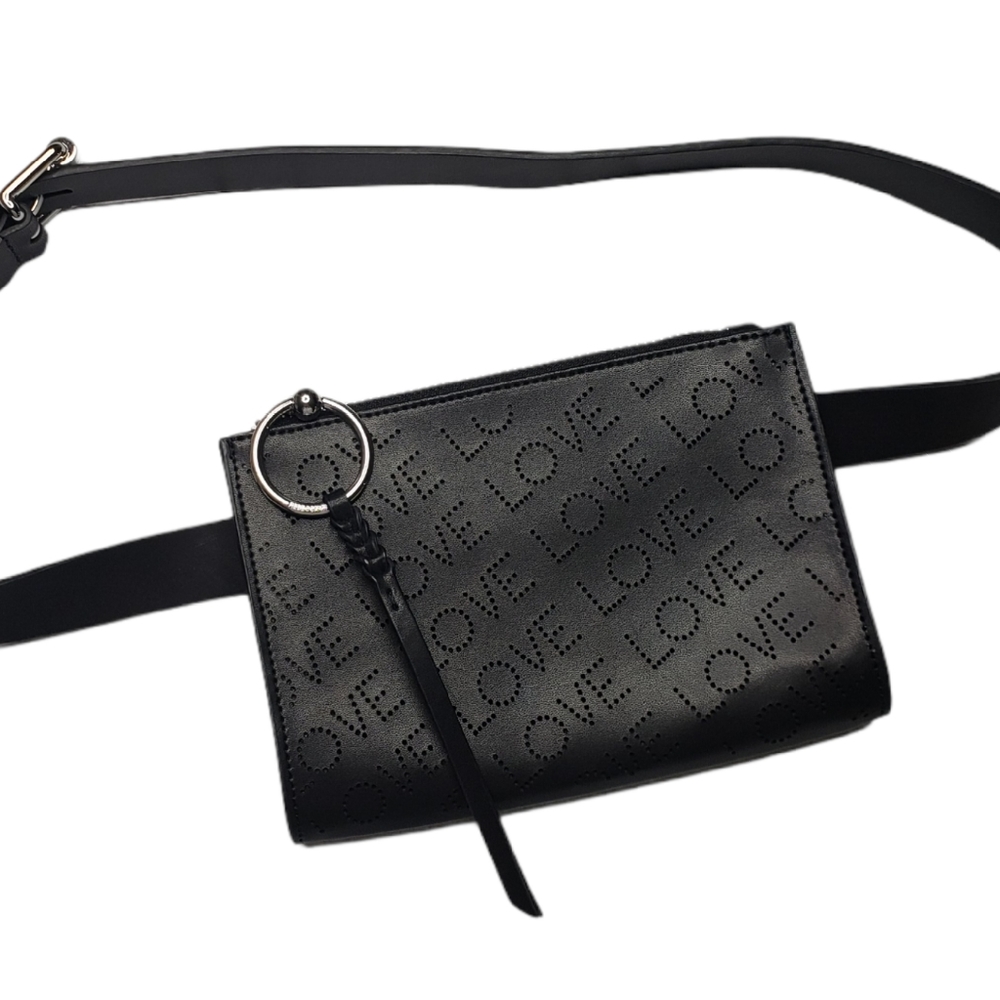 Rebecca Minkoff LOVE Black Leather Belt Bag